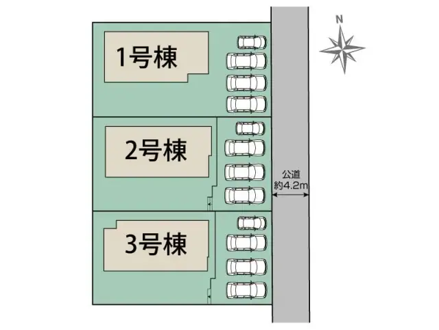 福岡市東区美和台5丁目 新築戸建（全3棟） 間取り図