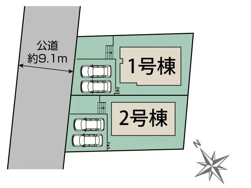 太宰府市高雄2丁目 新築戸建（全2棟） 間取り図