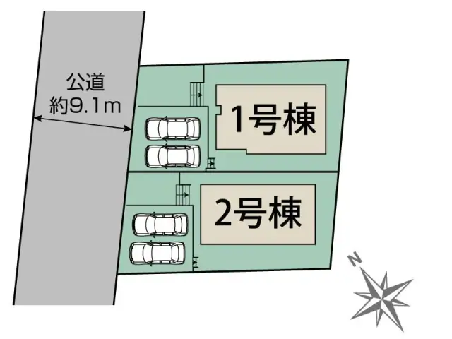 太宰府市高雄2丁目 新築戸建（全2棟） 間取り図