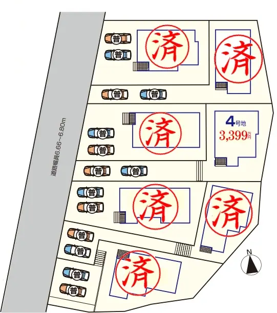 福津市福間南3丁目 新築戸建（全7棟） 間取り図