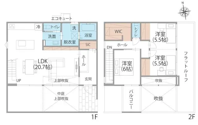 久留米市高良内町字村下 新築戸建（全5棟） 間取り図