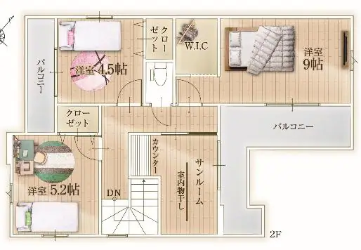 糟屋郡志免町志免4丁目 新築戸建（全6棟） 間取り図