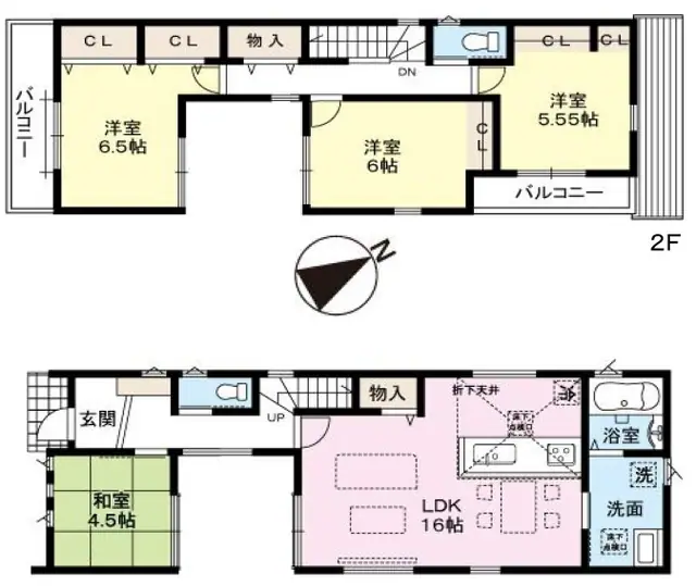 福岡市南区皿山三丁目 新築戸建（全4棟） 間取り図