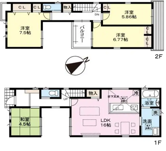 福岡市南区皿山三丁目 新築戸建（全4棟） 間取り図