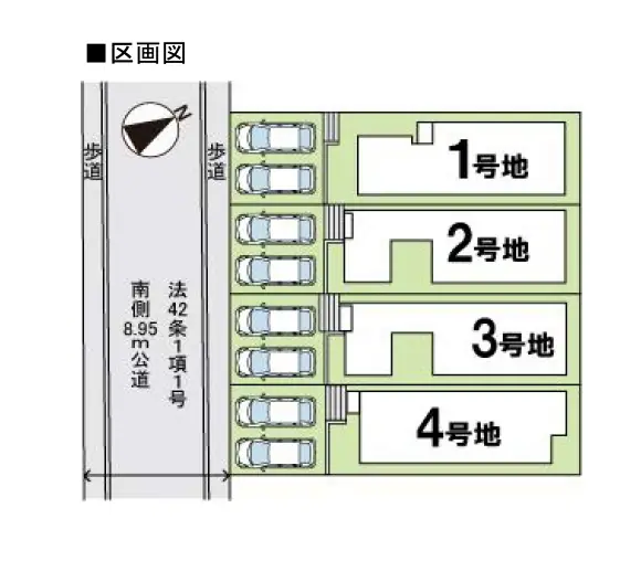 福岡市南区皿山三丁目 新築戸建（全4棟） 間取り図