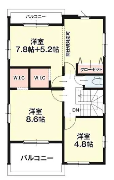 古賀市今の庄1丁目 新築戸建（全3棟） 間取り図