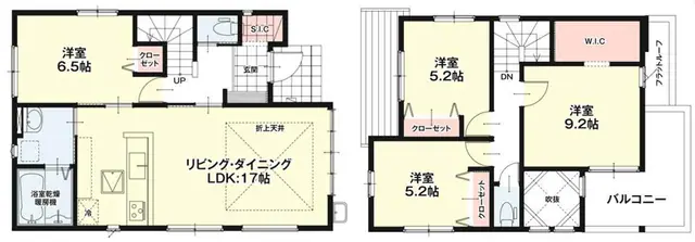 大野城市南ケ丘2丁目 新築戸建（全2棟） 間取り図