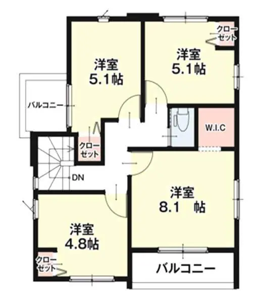 福岡市南区的場1丁目 新築戸建（全5棟） 間取り図