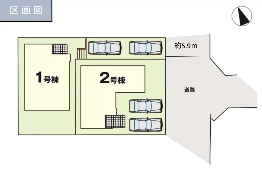 福岡市南区皿山3丁目 新築戸建（全2棟） 間取り図