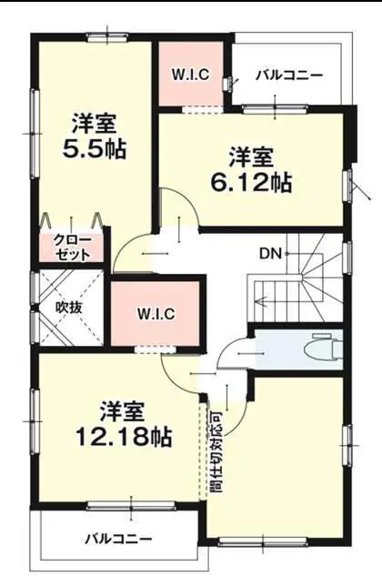 福岡市南区皿山3丁目 新築戸建（全2棟） 間取り図