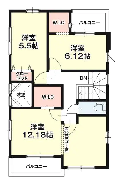 福岡市南区皿山3丁目 新築戸建（全2棟） 間取り図