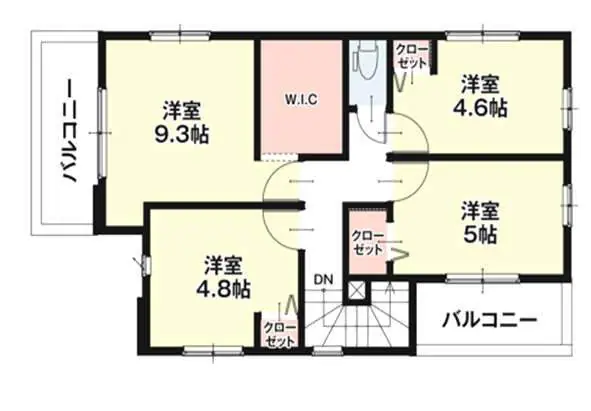 福岡市南区警弥郷3丁目 新築戸建（全3棟） 間取り図