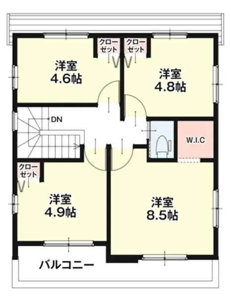 福岡市東区八田3丁目 新築戸建（全2棟） 間取り図