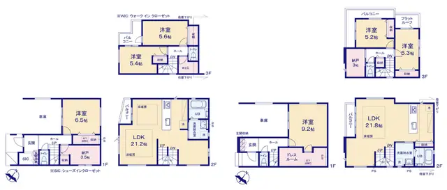 大野城市仲畑4丁目 新築戸建（全2棟） 間取り図