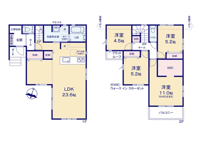 太宰府市水城3丁目 新築戸建 間取り図