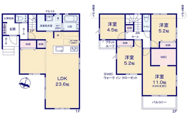 太宰府市水城3丁目 新築戸建 間取り図