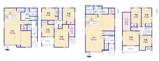太宰府市青山3丁目 新築戸建（全2棟） 間取り図