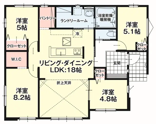 春日市惣利6丁目 新築戸建（全2棟） 間取り図