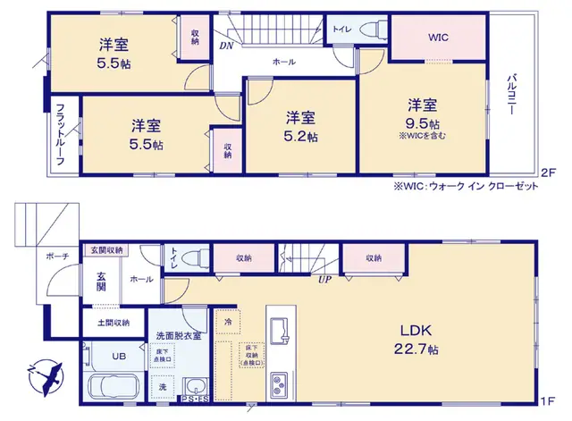 福岡市南区桧原1丁目 新築戸建 間取り図