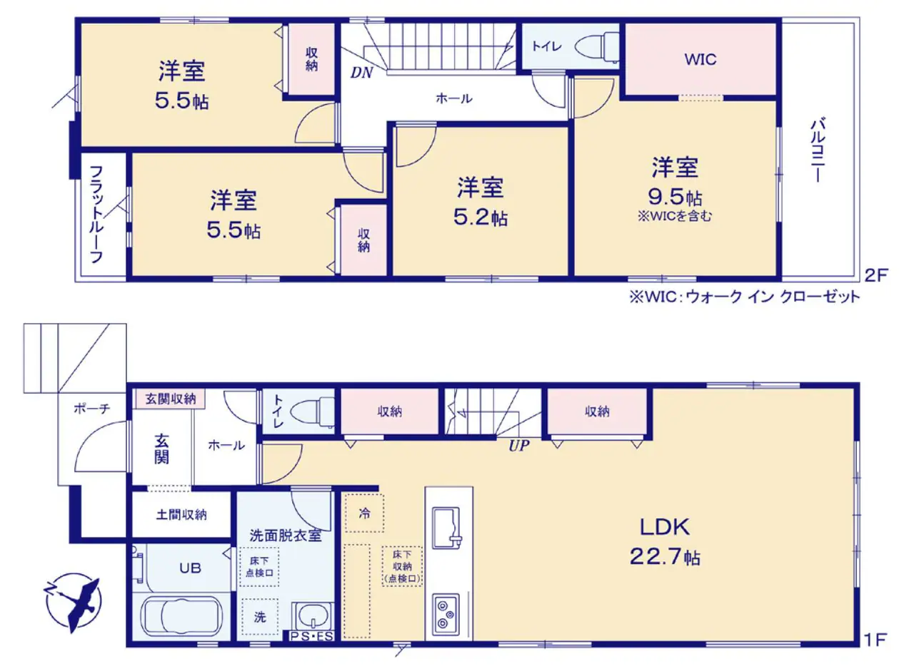 福岡市南区桧原1丁目 新築戸建 間取り図