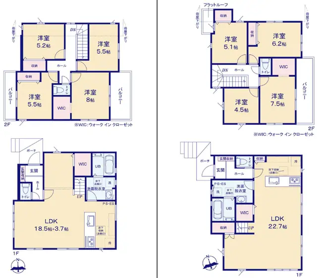 福岡市西区生松台1丁目 新築戸建（全3棟） 間取り図