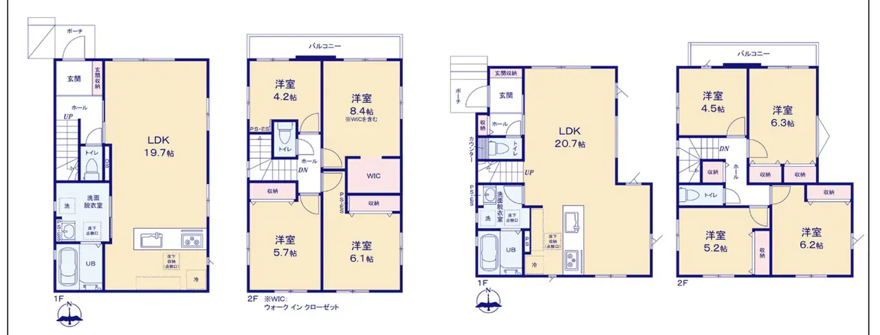 筑紫野市二日市北6丁目 新築戸建（全2棟） 間取り図