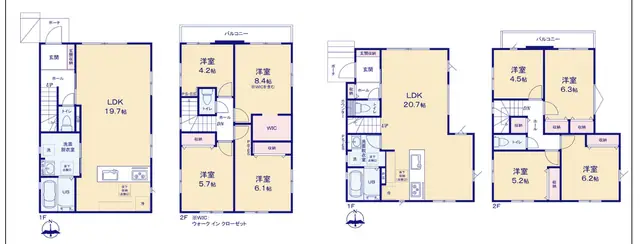 筑紫野市二日市北6丁目 新築戸建（全2棟） 間取り図