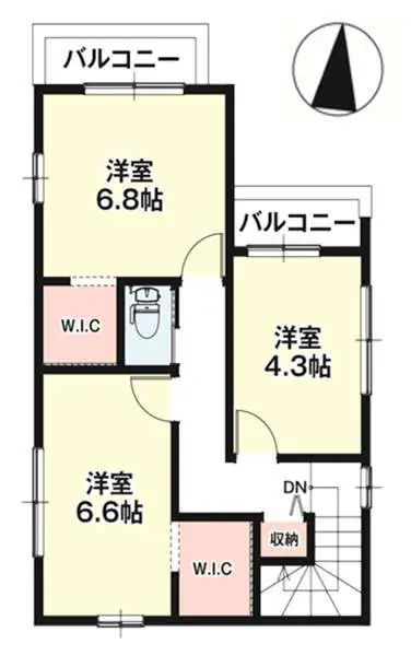 福岡市西区小戸3丁目 新築戸建（全3棟） 間取り図