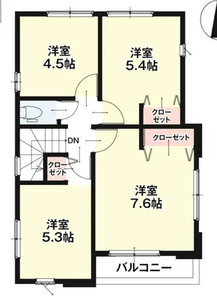 福岡市西区野方5丁目 新築戸建（全2棟） 間取り図
