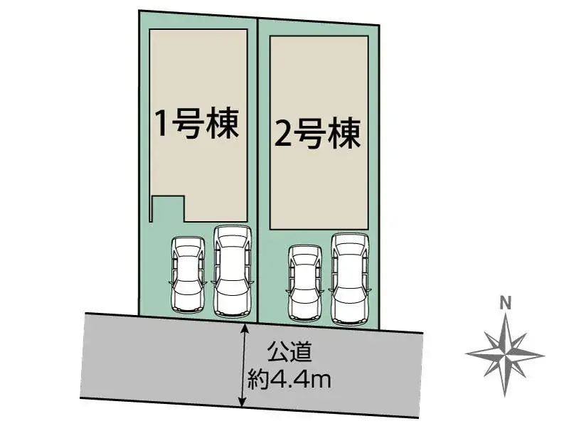 春日市紅葉ヶ丘東1丁目 新築戸建（全2棟） 間取り図