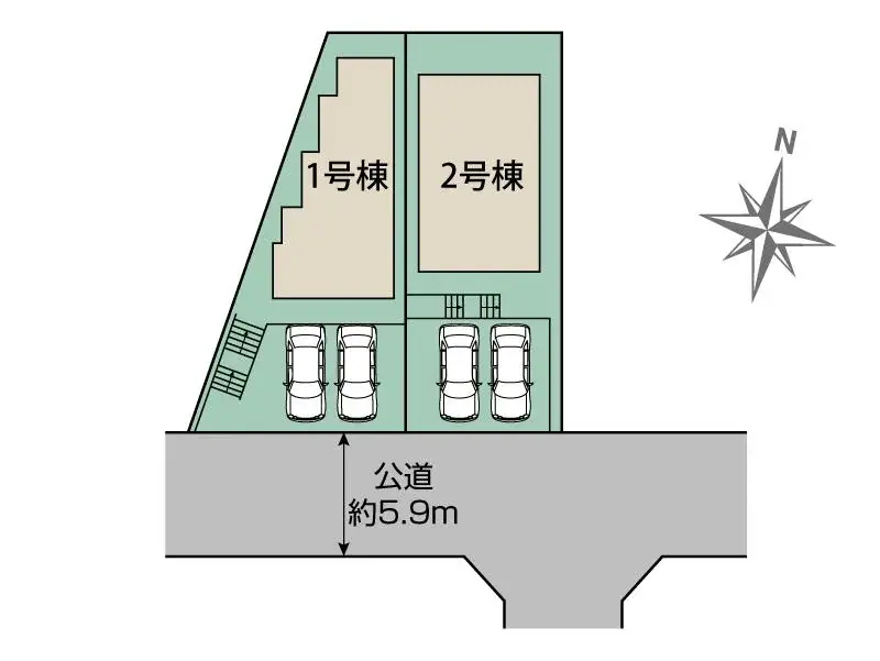 古賀市花鶴丘3丁目 新築戸建（全2棟） 間取り図