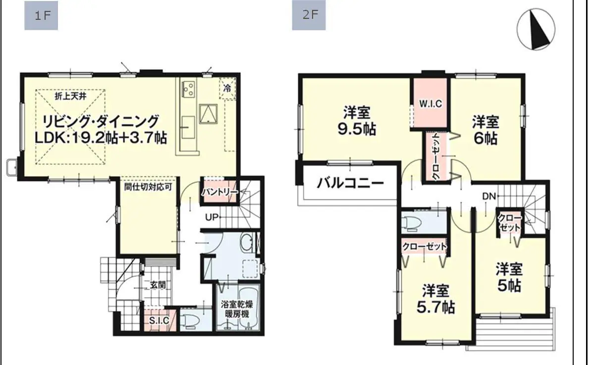 福岡市東区土井 新築戸建（全2棟） 間取り図