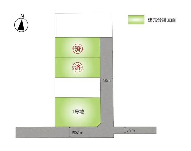 水巻町猪熊5丁目 新築戸建（全5棟） 間取り図