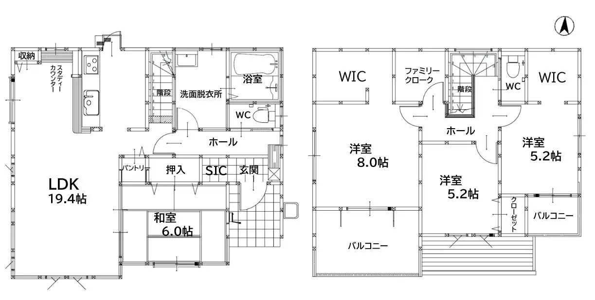 飯塚市潤野 新築戸建 間取り図