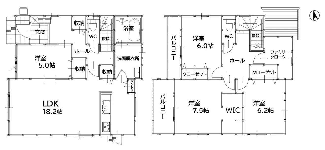 飯塚市楽市 新築戸建 間取り図