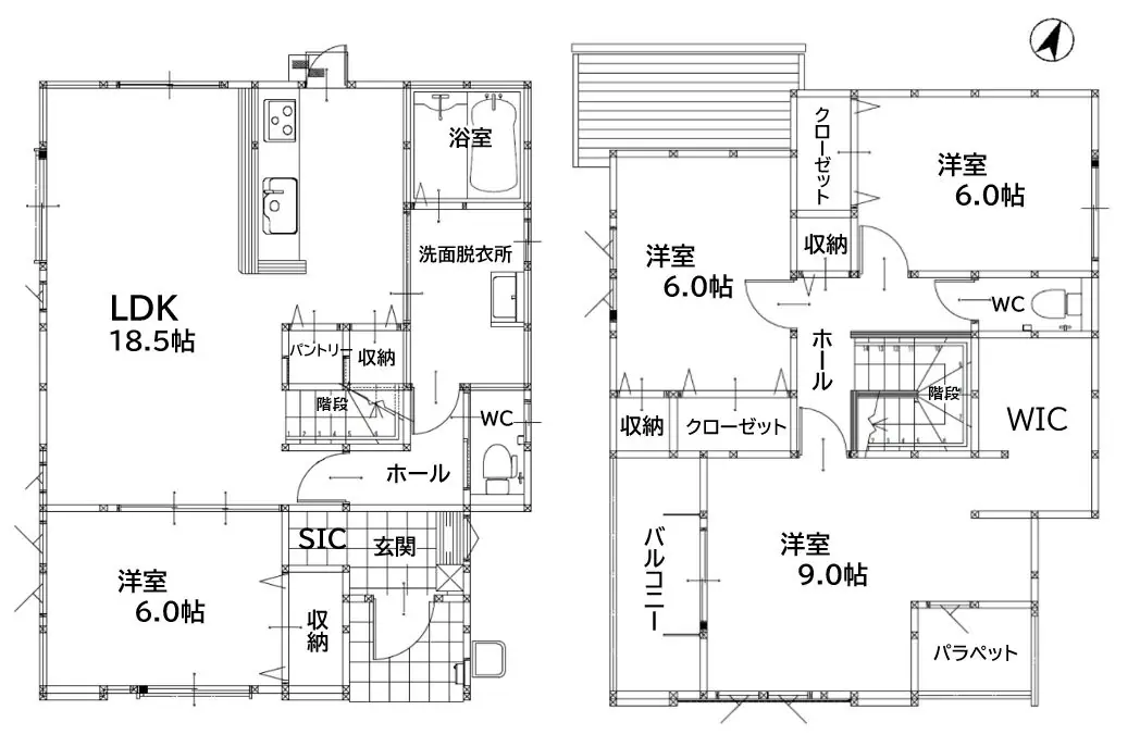 飯塚市潤野 新築戸建 間取り図