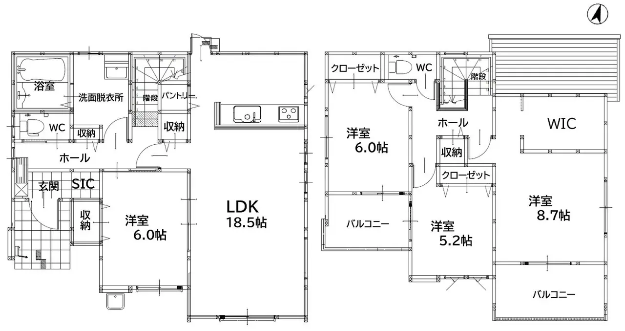 桂川町土居 新築戸建 間取り図