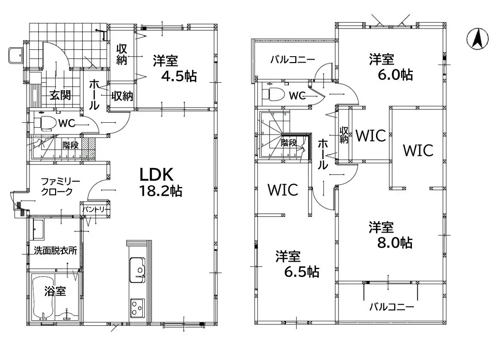 飯塚市太郎丸 新築戸建 間取り図