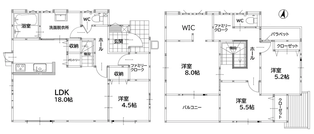 田川市奈良 新築戸建 間取り図