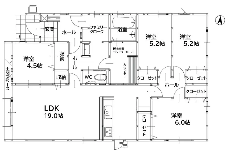飯塚市太郎丸 新築戸建 間取り図