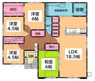 宗像市東郷5丁目 新築戸建 間取り図