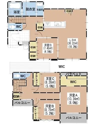 福岡市早良区内野3丁目 新築戸建 間取り図