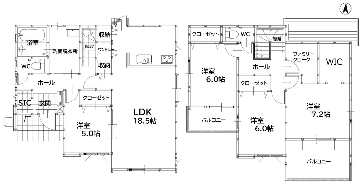 飯塚市小正 新築戸建 間取り図