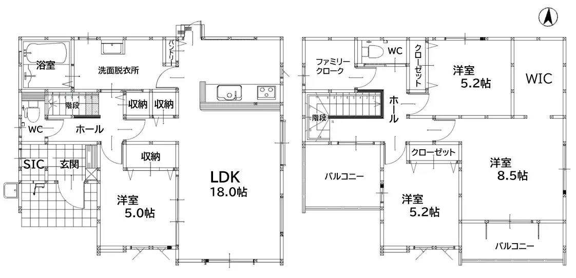 飯塚市小正 新築戸建 間取り図