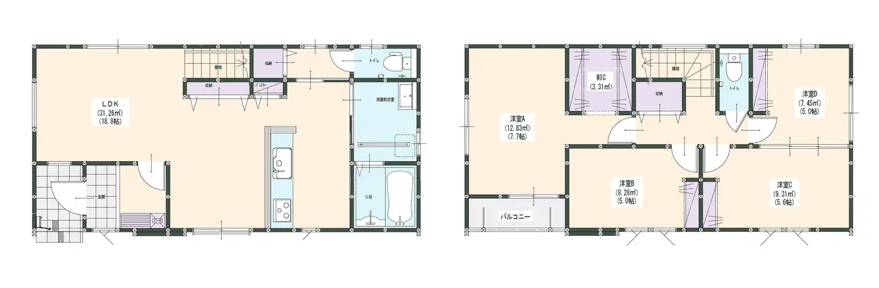 糟屋郡須恵町旅石 新築戸建 間取り図
