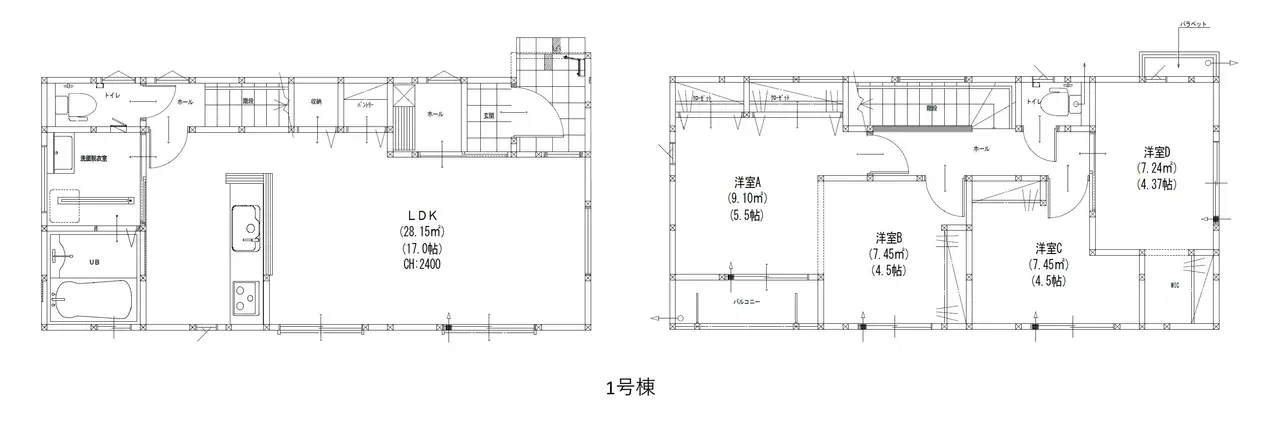 筑紫野市杉塚7丁目 新築戸建 間取り図