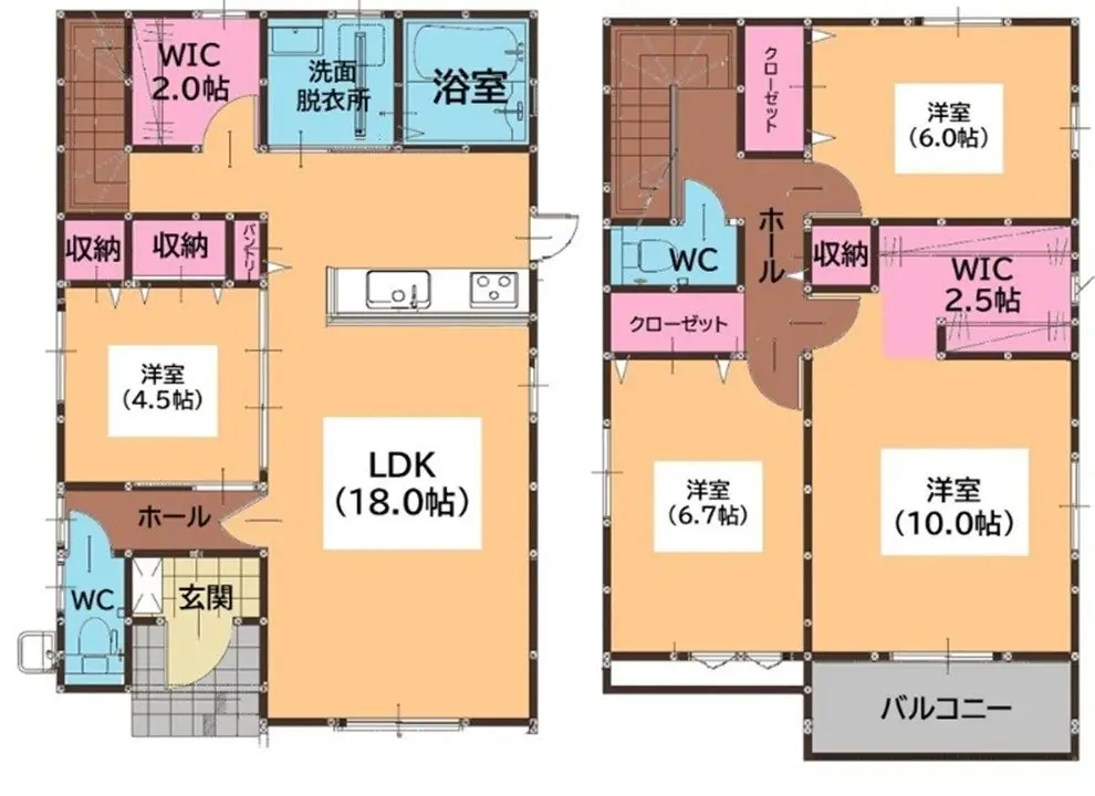 糟屋郡宇美町障子岳南1丁目 新築戸建 間取り図