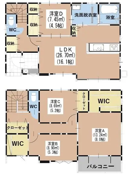福岡市早良区内野3丁目 新築戸建 間取り図