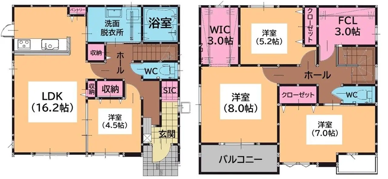 糟屋郡宇美町障子岳南1丁目 新築戸建 間取り図
