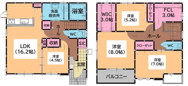 糟屋郡宇美町障子岳南1丁目 新築戸建 間取り図